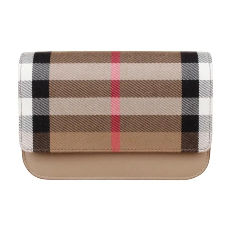 Burberry Canvas Crossbody Bag, Shoulder Bag Women's Chestnut Rice Color-0