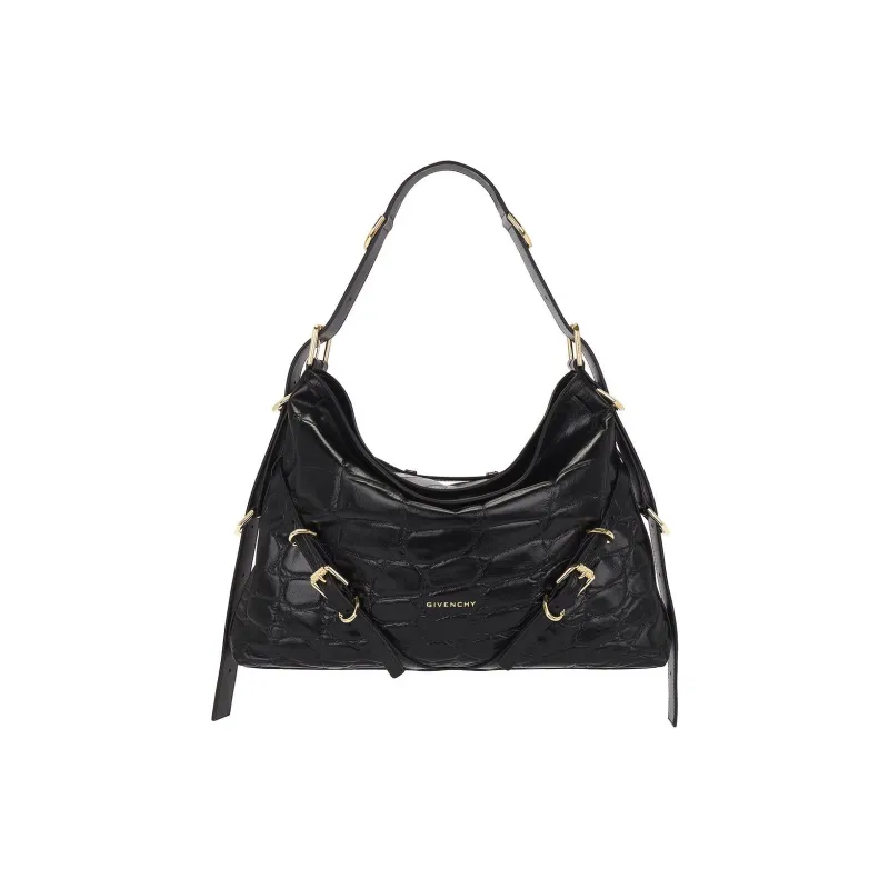 Givenchy Voyou Leather Regular Handbag Women's Black-0