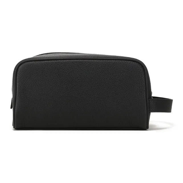 BALLY Cow Leather Toiletry Bag, Makeup Bag Men's Black-3