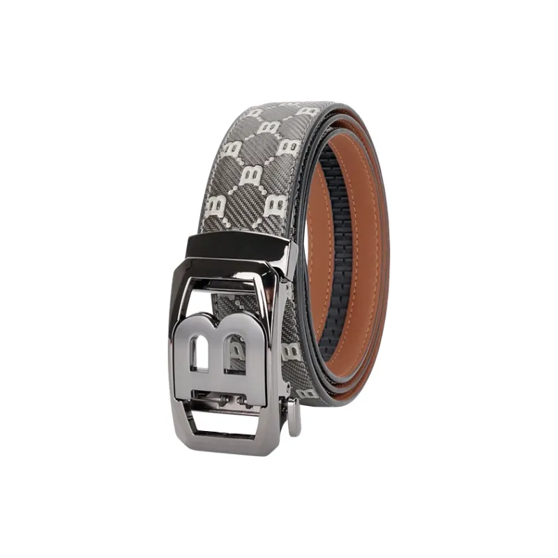 NINE NAIL Cow Leather Genuine Leather Leather Belts Men's Width  3.5cm-1