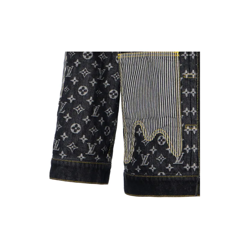 LOUIS VUITTON X Nigo Monogram Crazy Denim Workwear Jacket-11