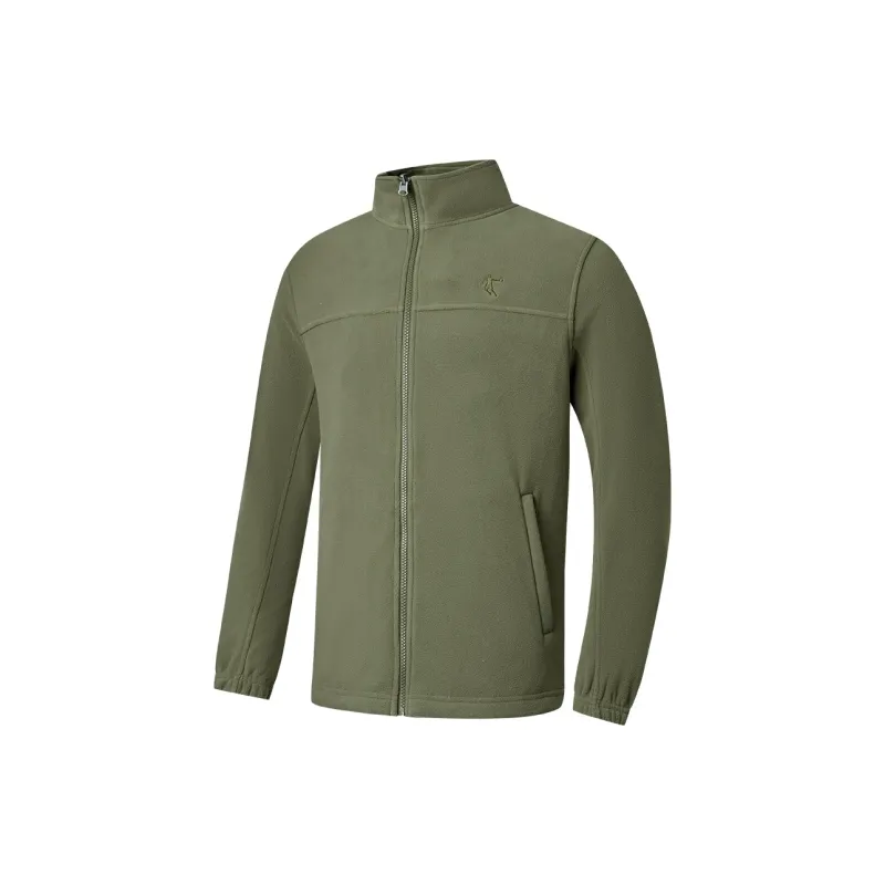 QIAODAN Mountain God Series Windbreaker Jackets Men Khaki Green/Dust Shadow Gray-1