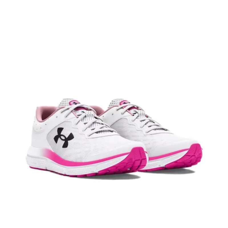 Under Armour Charged Assert 10 Slip-Resistant Breathable Low-Top Casual Running Shoes Women's White Pink-2