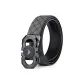 Gunmetal Buckle Silver Label Gray Strap