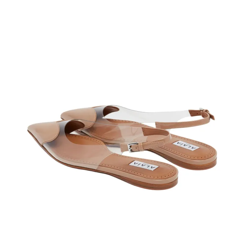 Alaia Le Coeur Casual Single Shoes Women's Ecru-4