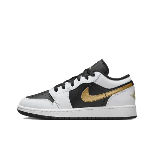 Air Jordan 1 Low Gold Swoosh GS