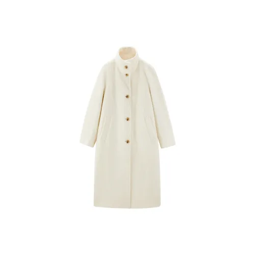 PEACEBIRD Coats Women's Off White