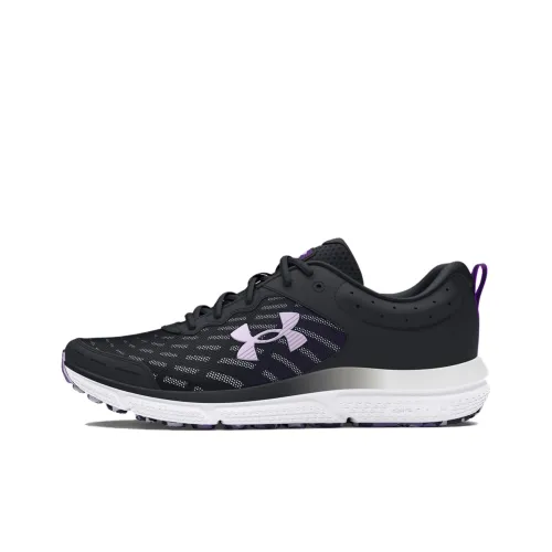 Under Armour Charged Assert 10 Anti Slip Wear Resistant Low Top Casual Running Shoes Women's Black Purple