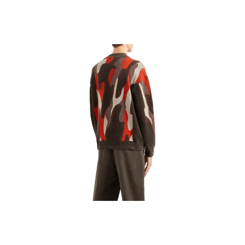 ARMANI EXCHANGEAE SS24 Knitwear Men's Red Brown-2