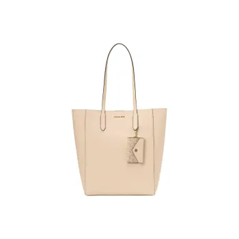 MICHAEL KORS Cow Leather Tote Bag, Shopping Bag, Shoulder Bag, Handbag Large Size Women's Light Cream