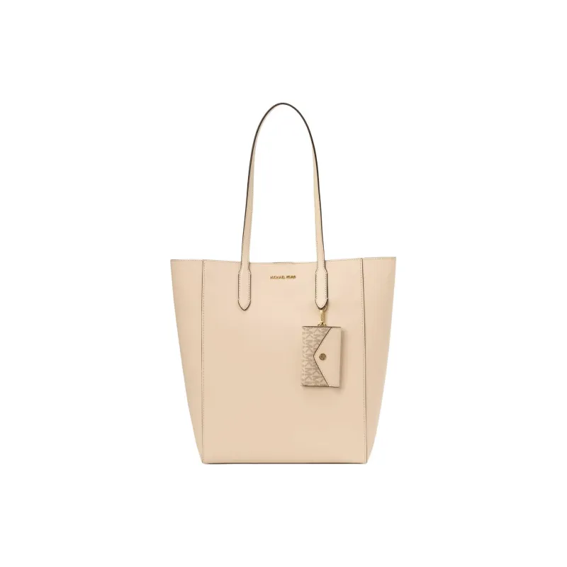 MICHAEL KORS Cow Leather Tote Bag, Shopping Bag, Shoulder Bag, Handbag Large Size Women's Light Cream-0