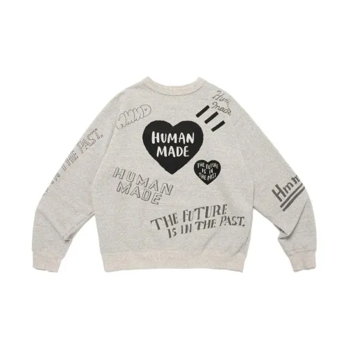 HUMAN MADE FW24 Autumn/Winter Collection Sweatshirts Unisex Gray