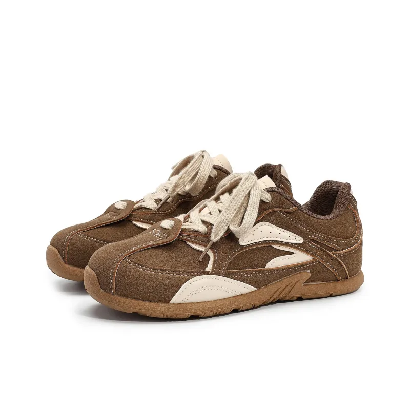 Feiyue Skateboard Shoes Women's Low Top Brown/Khaki-8
