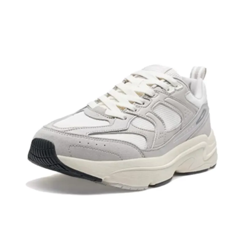 XTEP Anti Slip And Wear Resistant Lightweight Low Top Casual Shoes Men's Gray White-1