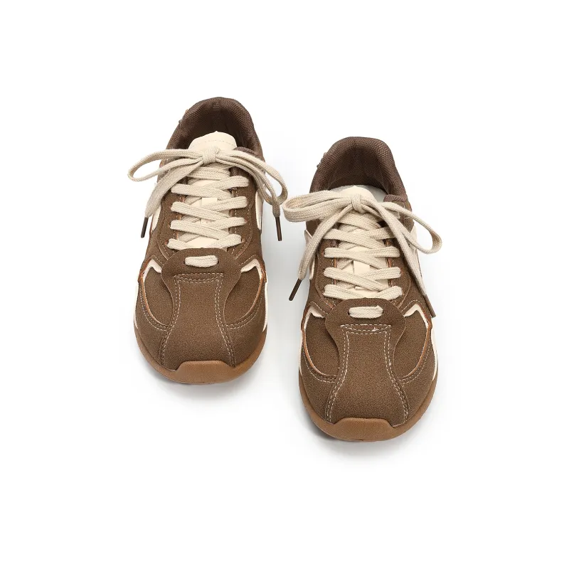 Feiyue Skateboard Shoes Women's Low Top Brown/Khaki-11