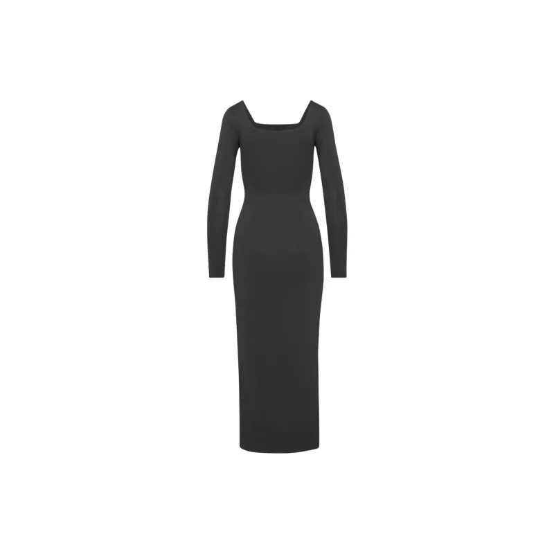 ARITZIA FW24 Contour Squareneck Longsleeve Maxi Dress Long-Sleeved Dresses Women's BLACK/Black-1