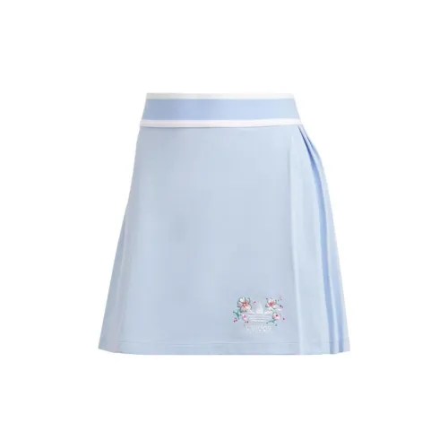 Adidas Originals Cherry Blossom Limited Series Casual Short Skirts Women's Light Pink Blue