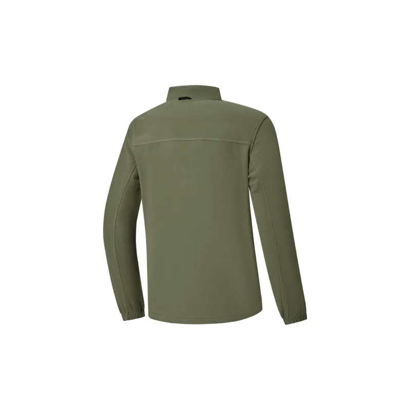 QIAODAN Mountain God Series Windbreaker Jackets Men Khaki Green/Dust Shadow Gray-3