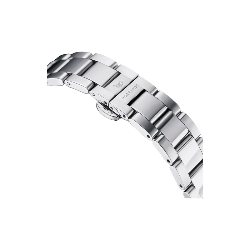 ROERDUM Ditan Collection Ice Blue Di Mechanical Movement Steel Strap Watch Unisex Blue Dial-4