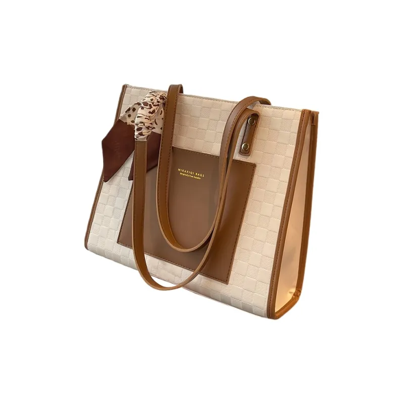 VINEY Cow Leather Shoulder Bag Tote Bag Shopping Bag Large Size Women's Multicolor-4