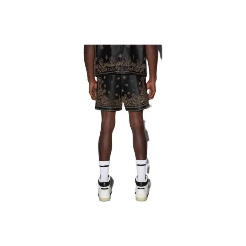AMIRI Leather Bandana Short-2