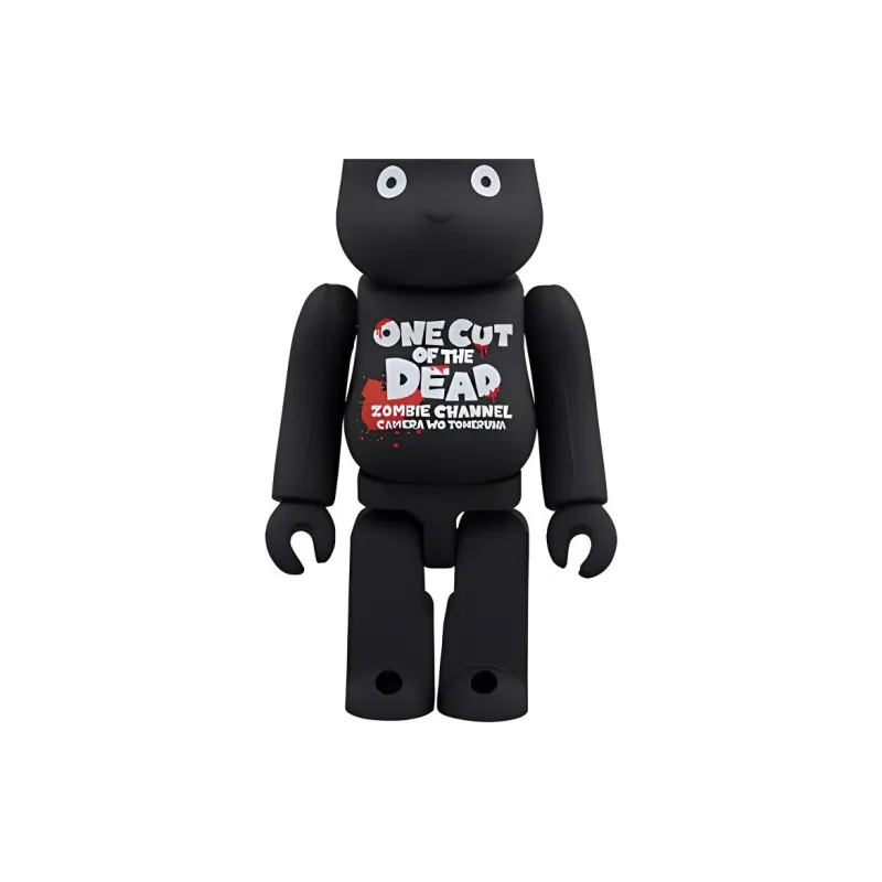 BE@RBRICK ONE CUT Of THE DEAD Camera Don't Stop Black Hang Tag Box 100%-3