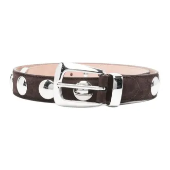 KHAITE Benny Stud Embellished Buckled Belt