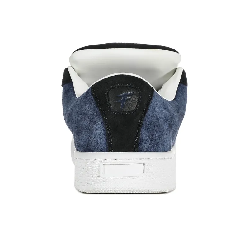 FERW Midnight Blue Heart Anti Slip Wear Resistant Low Top Skateboard Shoes Unisex Blue Black-4