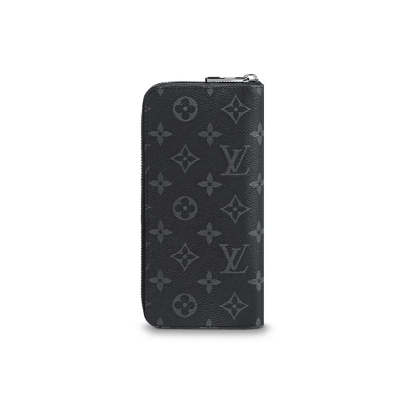 LOUIS VUITTON Vertical Zippy Wallet Monogram Eclipse Black/Gray-2