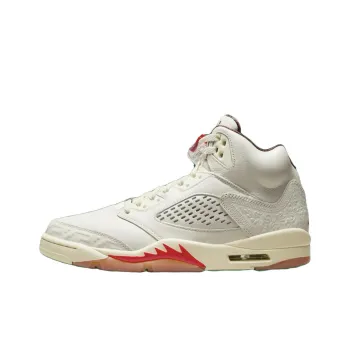 Jordan Air Jordan 5 Retro Durable Breathable Mid Top Vintage Basketball Shoes Men's Brown