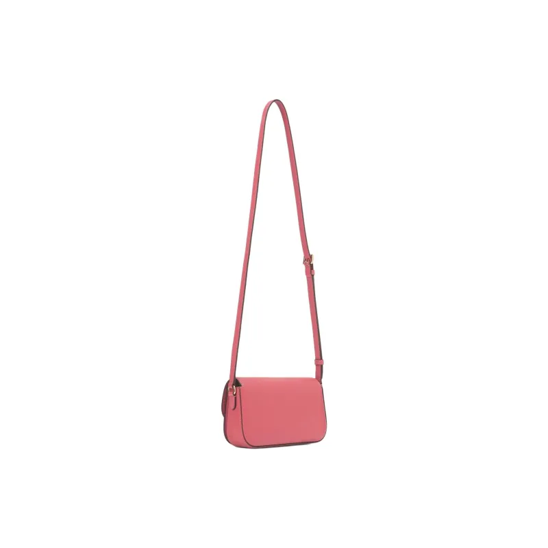 MICHAEL KORS Jet Set Travel Litchi Grain Leather Shoulder Bag, Crossbody Bag Trumpets Women's Light Berry Sorbet-1