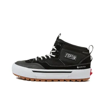 Vans Half Cab Slip Resistant Water Resistant And Wear Resistant Mid Top Skateboard Shoes Unisex Black