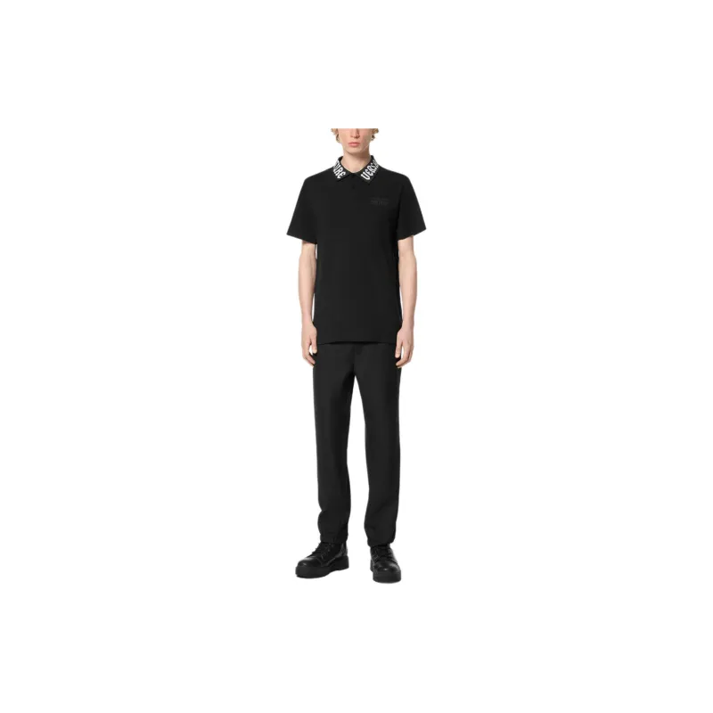 VERSACE JEANS COUTURE Logo collar Piqué Polo Shirt-1
