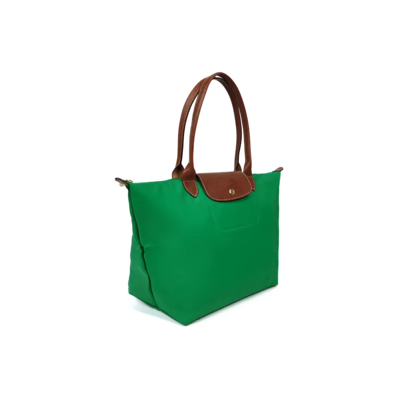 LONGCHAMP Recycled Canvas Dumpling Bag Handbags Women's Emerald Green-1