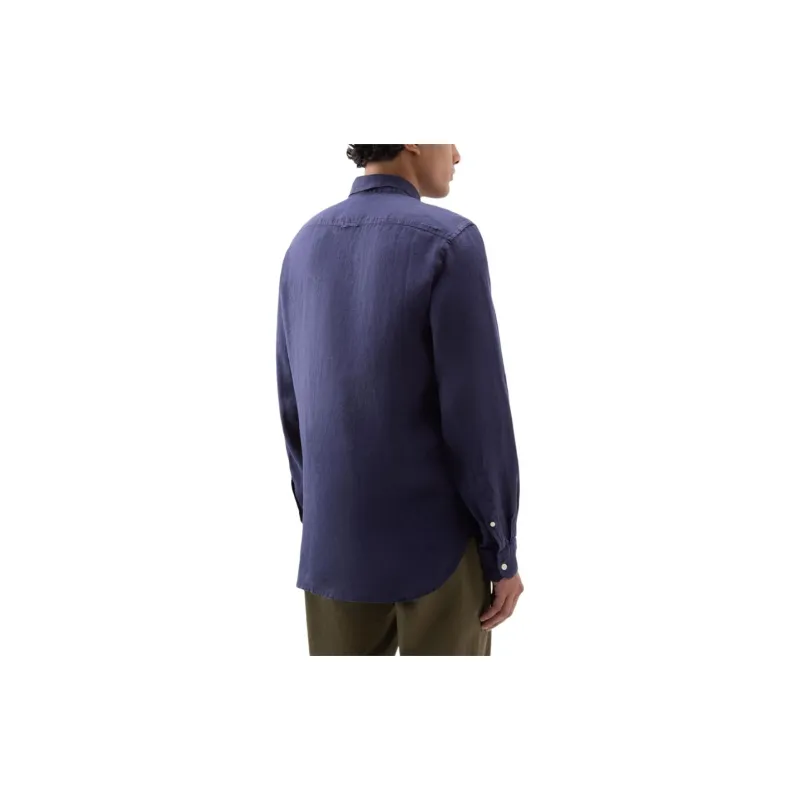 WOOLRICH Point collar Linen Shirt-2