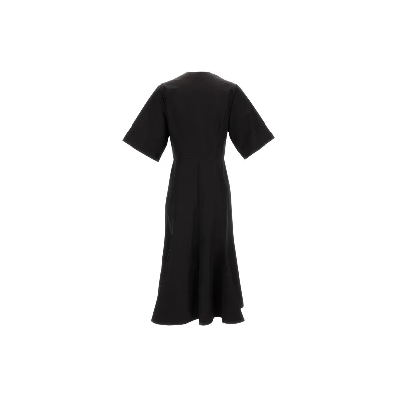 AMIPARIS Mid Sleeved Round Neck Midi Dress-1