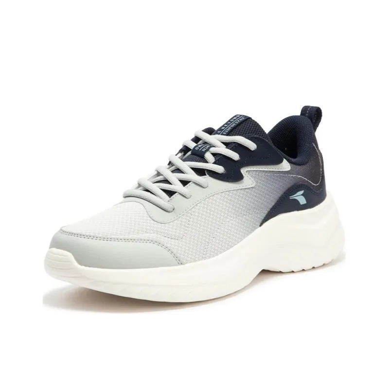 361° Cushioning Wear Resistant Low Top Casual Running Shoes Men's Gray Blue-2