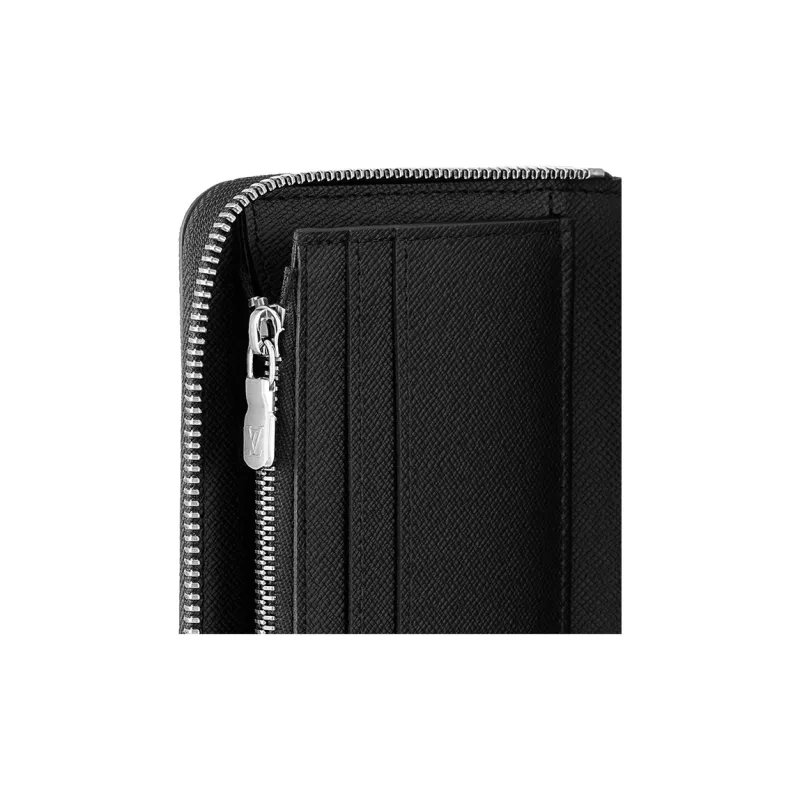 LOUIS VUITTON Vertical Zippy Wallet Monogram Eclipse Black/Gray-5