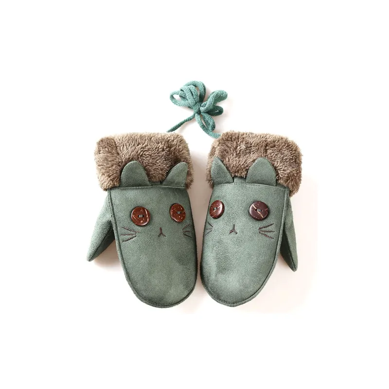 Yamaichi Maru Suede Knit Gloves Kids'-2