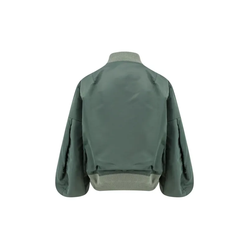 Sacai Puff Sleeved Panelled Bomber Jacket-1