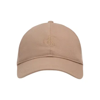CALVIN KLEIN Cotton Baseball Caps Unisex Khaki