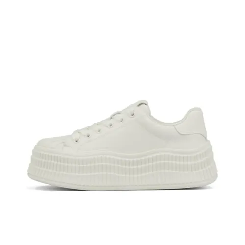 ZSBELLA Skateboard Shoes Women's Low-Top White