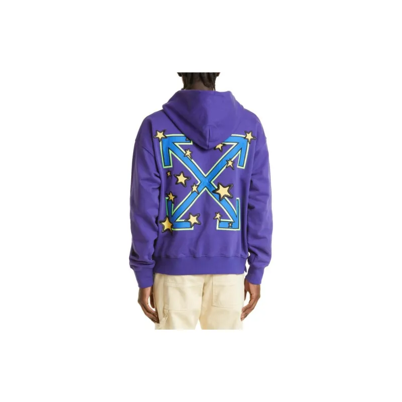 OFF WHITE Sweatshirt, Regular Fit Men's Purple-3