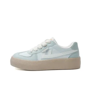 Warrior Lightweight Anti Slip Low Top Skateboard Shoes Women's Blue Beige