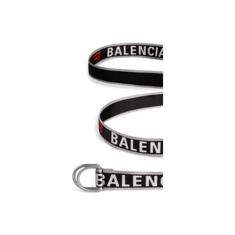 Balenciaga Canvas Belt Men's Gray/Red/Black Width: 3.5cm-2