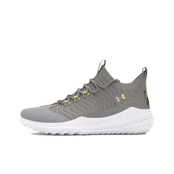 Under Armour Anti Slip Wear Resistant Low Top Training Shoes Men's Gray Gold
