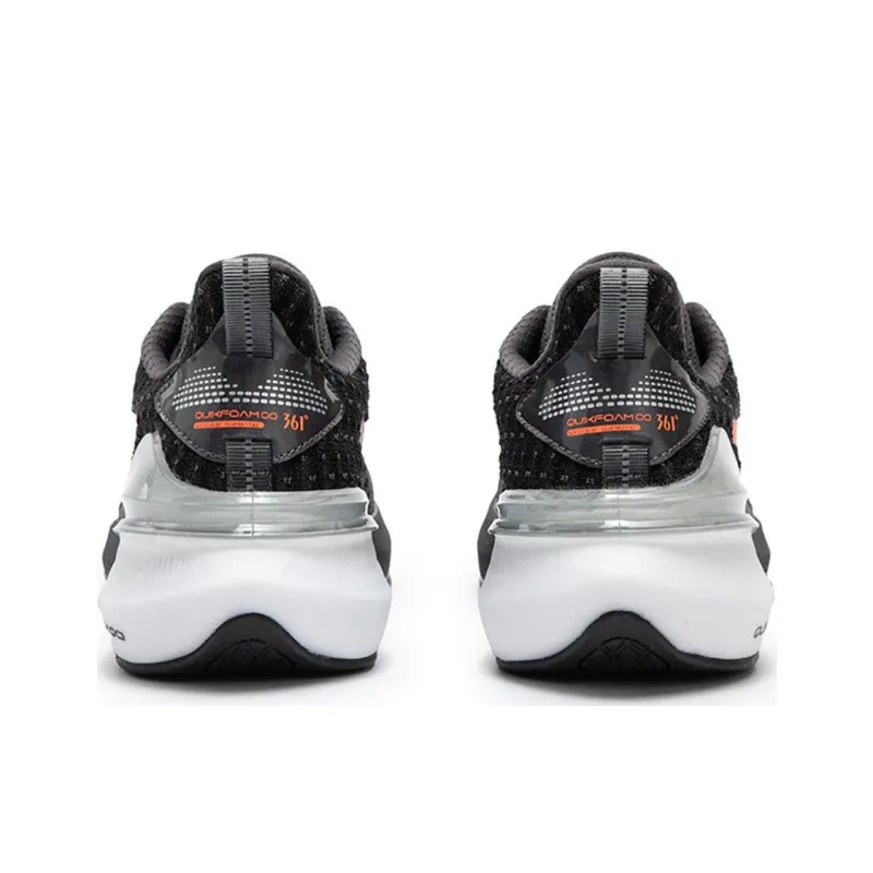 361° Abrasion Resistant Slip Resistant Low Top Casual Running Shoes Men's Gray Black-3