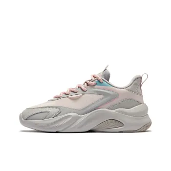 Erke Anti-Slip And Wear-Resistant Breathable Low-Top Casual Shoes Women's Gray Pink