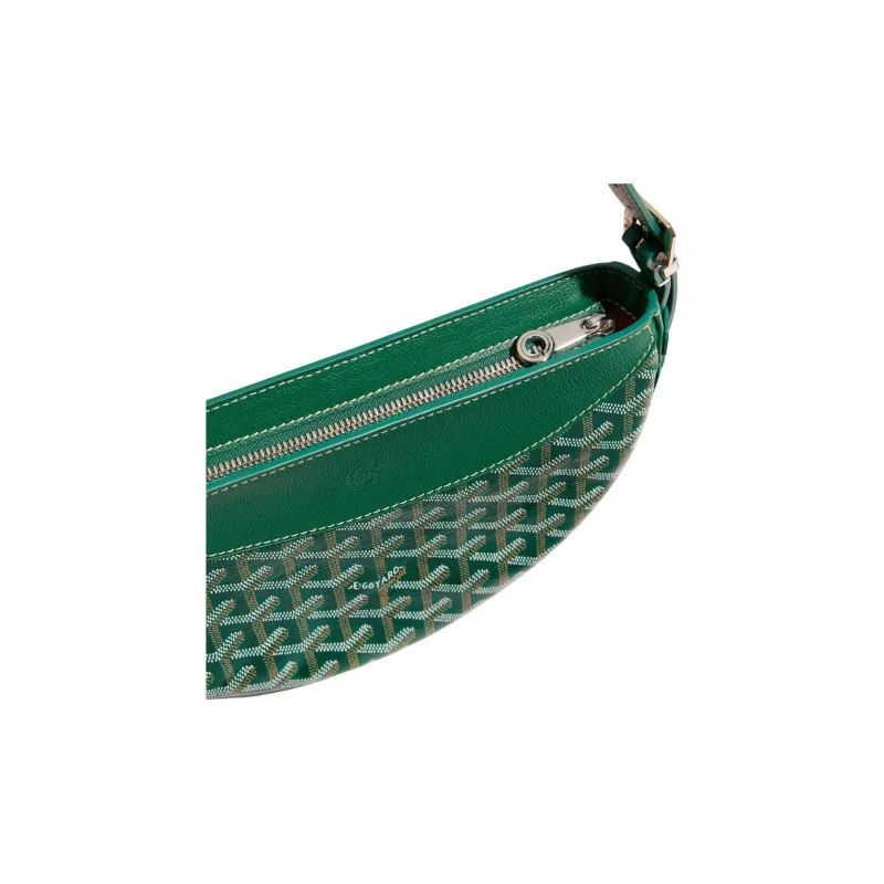 GOYARD Canvas With Calfskin Swift Bag Shoulder Bags Unisex Green-3