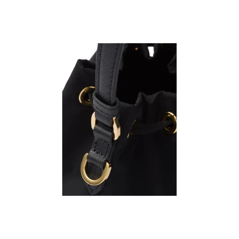 PRADA Re-EditionRe-Nylon Recyclable Nylon Bucket Bag Handbag Shoulder Bag Crossbody Bag Mini Women's Black-7